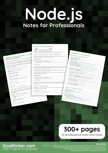 Node.js Notes for Professionals book [Free Bundle]